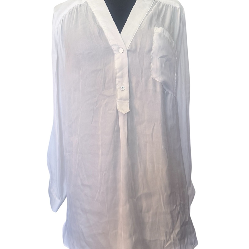 Ellison White V-Neck Blouse